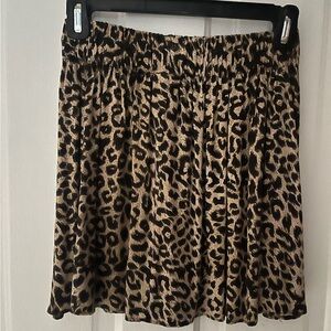 PINK by Victoria’s Secret Leopard Print Skirt Elastic Waist Size Small